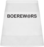 White Boerewors apron