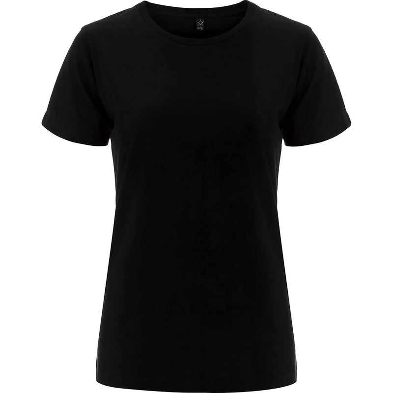 Women's Black Cotton T-Shirt