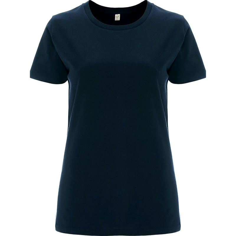 Women's Navy Cotton T-Shirt