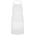 White Bib Apron with Pockets